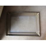 Rectangular gilt frame, molded corners. Sight size 13 1/3’ x 20 ½’