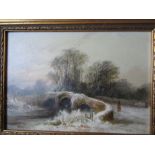 E Partridge, British (d. 1896) pair of oil on card, reframed, 6 ½” x 9 ½ “
