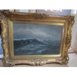 English school, seascape, oil on canvas, gilt frame. 15’ x 23’