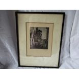 F Marriott , etching 1860-1941 Signed lower right. 6’ x 5’