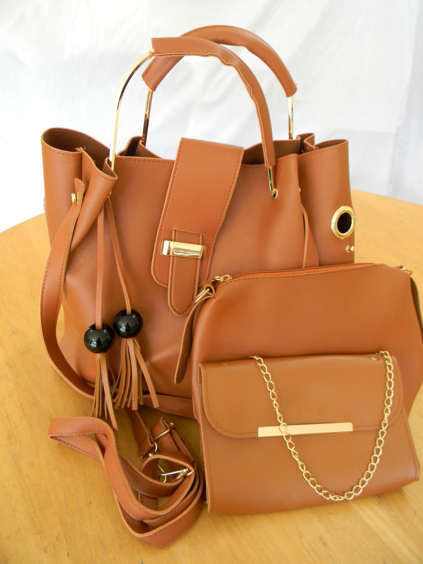 Brown Ladies 3 Piece handbag Set - Image 2 of 3