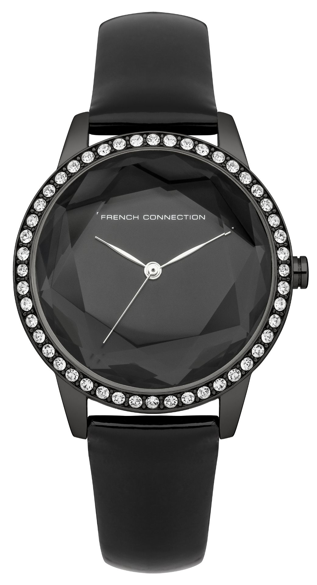 French Connection Ladies Evelyn Black Leather Strap Watch - Image 2 of 2