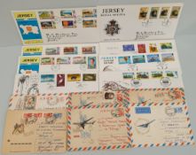 Parcel of 17 Collectable First Day Covers Jersey and Russia 1970's