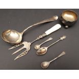 Antique Vintage Parcel of Assorted Silver Items Spoons & Salts