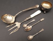 Antique Vintage Parcel of Assorted Silver Items Spoons & Salts