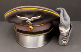 Vintage 2 x WWII German Military Hats One Dated 1940
