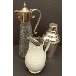 Vintage Claret Jug Water Jug and a E.P.N.S. Cocktail Shaker