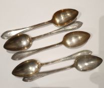 5 x 20th Century Danish Sterling Silver Tea Spoon
