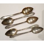 5 x 20th Century Danish Sterling Silver Tea Spoon