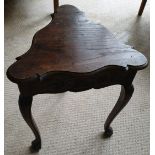 Antique Furniture Fleur de Lys 3 Legged Harwood Table