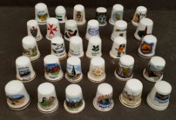 Vintage Collectable Parcel of 30 Assorted Thimbles Various Themes and Locations