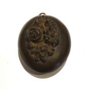 Antique Victorian Jewellery Whitby Jet Mourning Locket Flower Design Anchor Sword and Love Heart