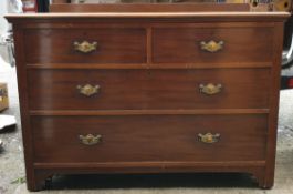 Antique Vintage Early 20th Century Hardwood set of Drawers 2 over 2