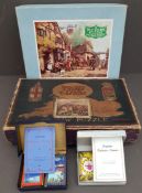 Antique Vintage 2 x Wooden Jigsaws and Two Sets of Patients Playing Cards Includes Waddingtons