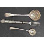 Antique Sterling Silver George IV Spoon Glasgow 2 x George III Items