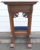 Antique Furniture 19th Century Oak Church Praying Kneeling Single Stand