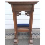 Antique Furniture 19th Century Oak Church Praying Kneeling Single Stand