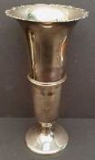 Antique Sterling Silver Trumpet Vase Birmingham 1925 Makers Mark Obscured Weight 15.5oz