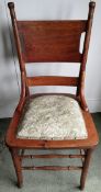 Antique Edwardian Rustic Hall or Bedroom Chair