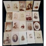 Antique Victorian Edwardian 20 x Portrait Calling or Photograph Cards Adults and Children