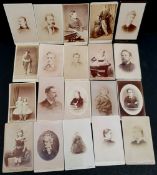 Antique Victorian Edwardian 20 x Portrait Calling or Photograph Cards Adults and Children