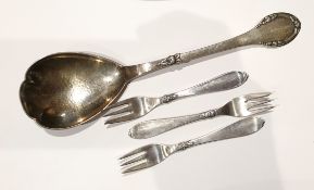 1 x Early 20th Century Spot Hammered Danish Silver Spoon Grann & Laglye Copenhagen