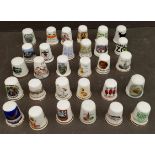 Vintage Collectable Parcel of 30 Assorted Thimbles Various Themes and Locations