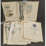 Vintage Parcel of 8 Collectable Masonic Festival Menu Booklets Lodge of Prudence and Waveney Lodge