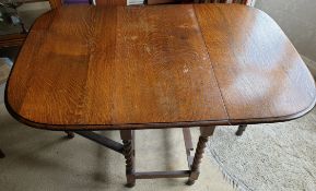 Antique Edwardian Hardwood Gate Leg Table