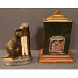 Vintage Zippo Lighter In Military Related Box Plus Brass Kangaroo Thermometer
