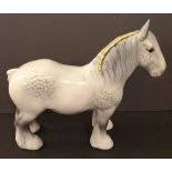 Vintage Beswick Horse Shire Mare No. 818 Dapple Grey Gloss