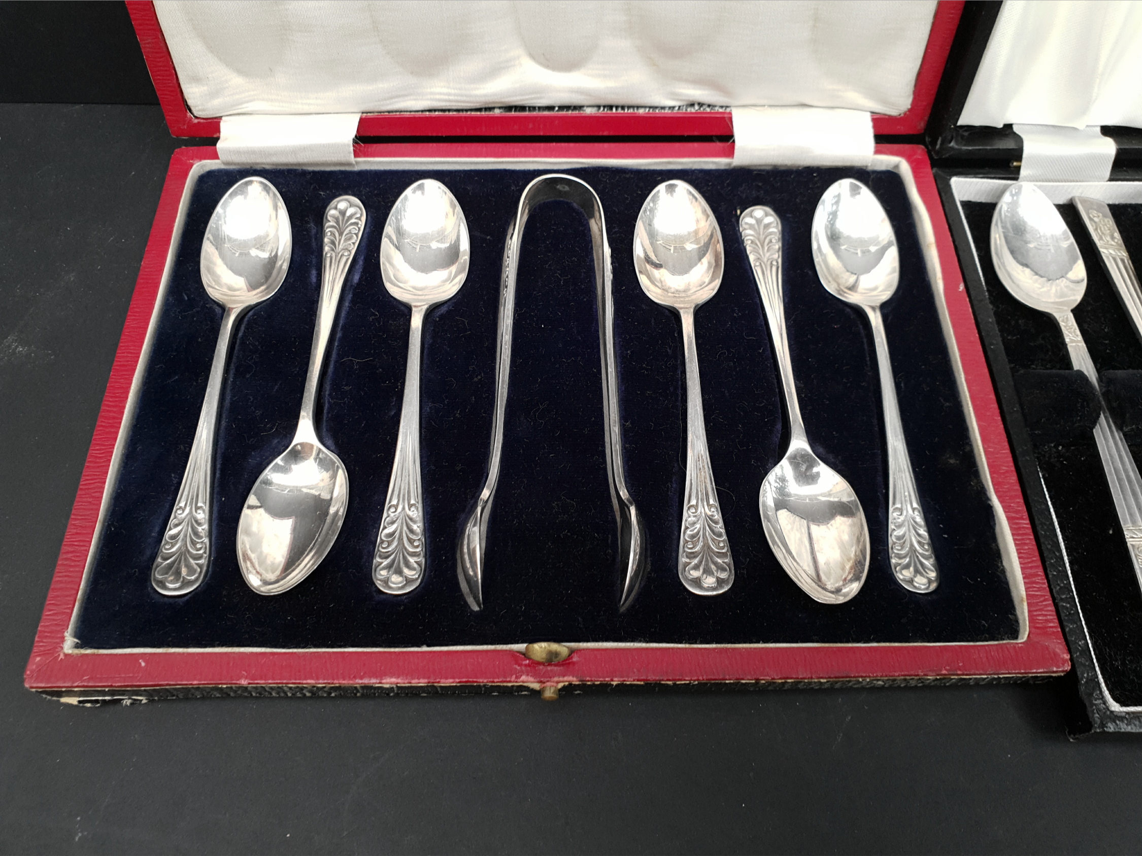 Vintage 2 x Cased Sets EPNS Tea Spoons - Image 2 of 2
