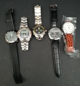 Parcel of 5 Modern Wrist Watches