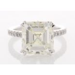 18ct White Gold Single Stone Prong Set With Stone Set Shoulders Diamond Ring 7.35