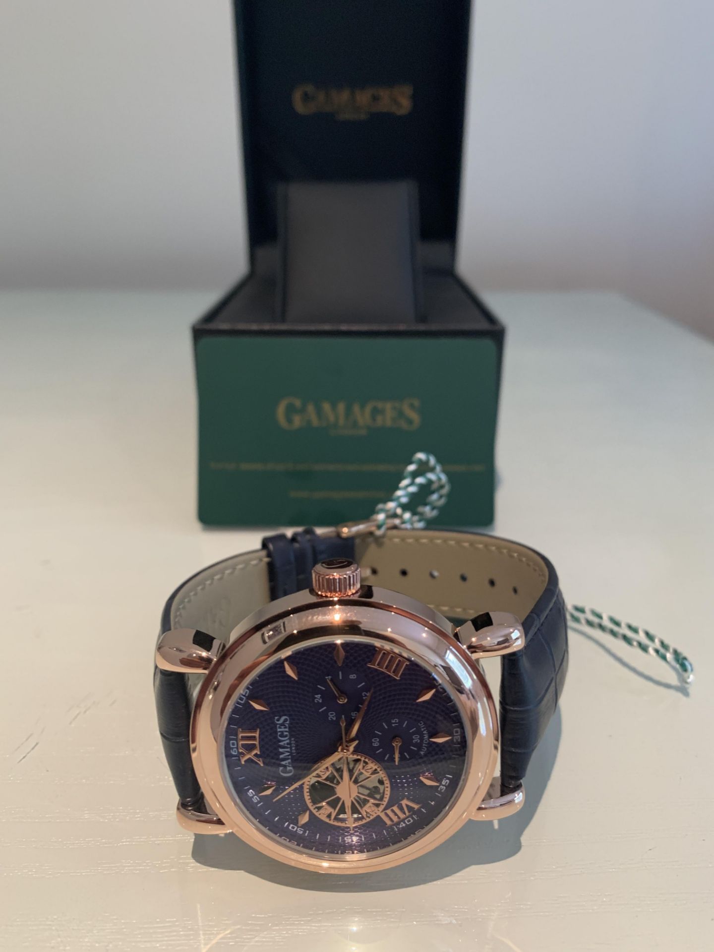 Limited Edition Hand Assembled GAMAGES Hour Timer Automatic Rose – 5 Year Warranty & Free Delivery - Image 2 of 5