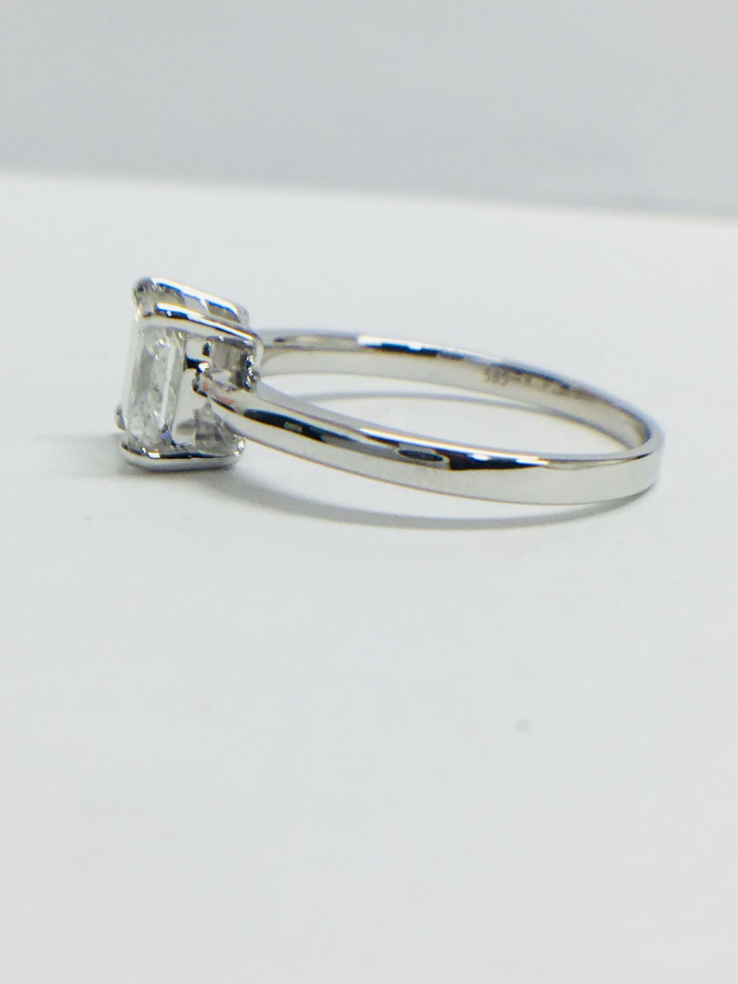 14Ct White Gold Diamond Ring Princess Cut Diamond. - Image 3 of 9