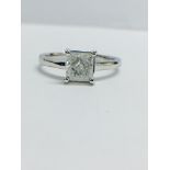 14Ct White Gold Diamond Ring Princess Cut Diamond.