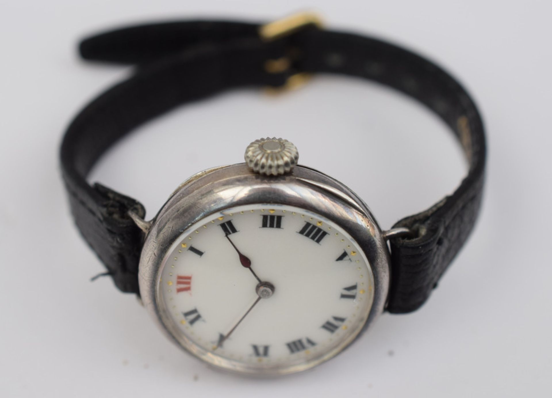 1916 Rolex Silver Trench Watch. - Image 2 of 7