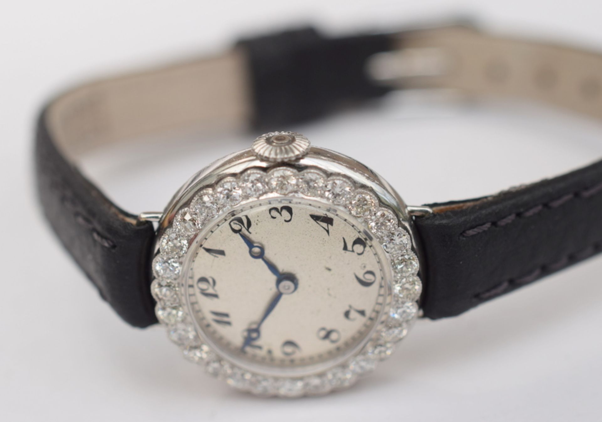 Ladies Swiss Diamond And Platinum Cocktail Watch c1930s With Vintage Box - Image 2 of 10