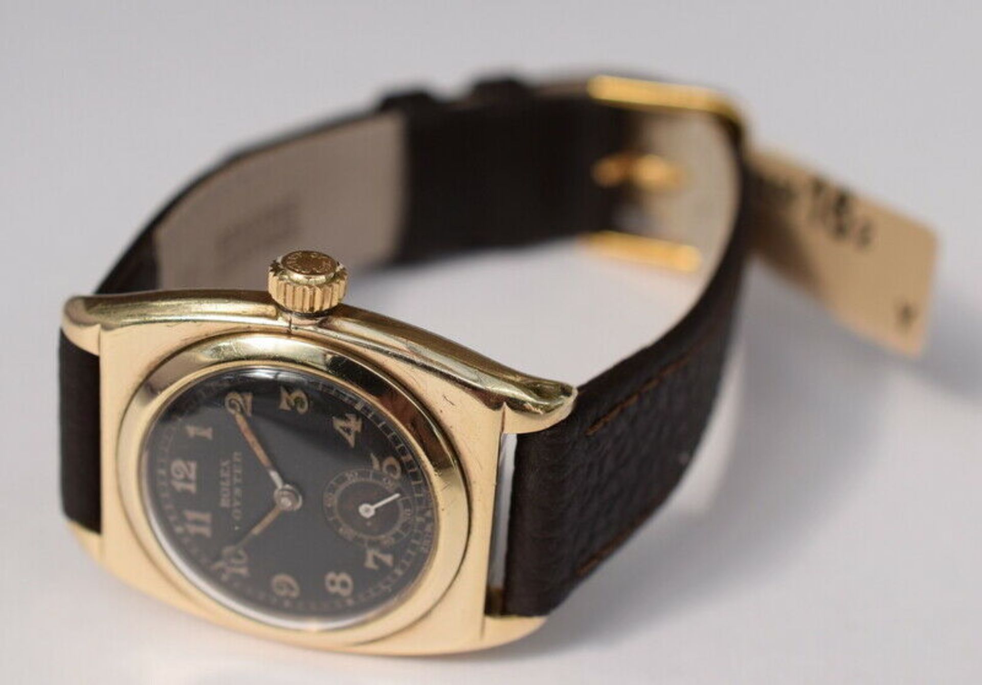 Rare Black Dial Rolex Oyster Viceroy 9ct Gold 1933 Chronometer - Image 3 of 11