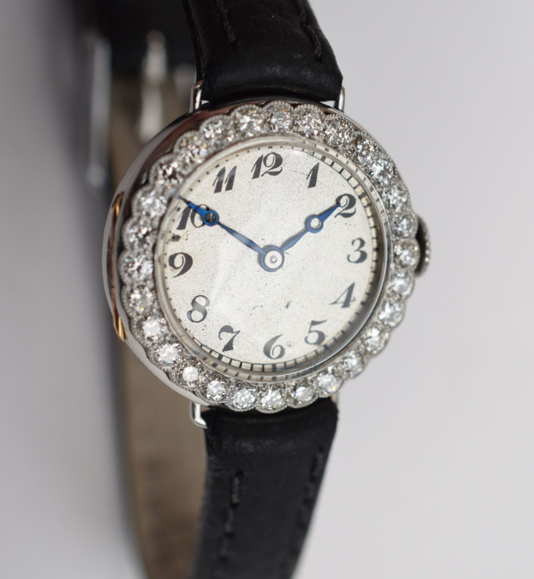 Ladies Swiss Diamond And Platinum Cocktail Watch c1930s With Vintage Box