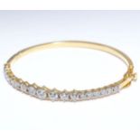 14 K Yellow Gold IGI Cert. Solitaire Diamond Bracelet