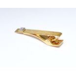 IGI Cert. 14 K Yellow Gold & Diamond Tie Pin