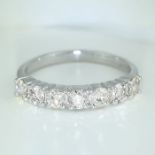 14 K/585 White Gold IGI Cert. 7 Solitaire Diamond Ring