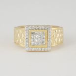 14 K / 585 Yellow Gold Men's Diamond Ring