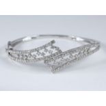 14 K White Gold IGI Certified Designer Diamond Bracelet