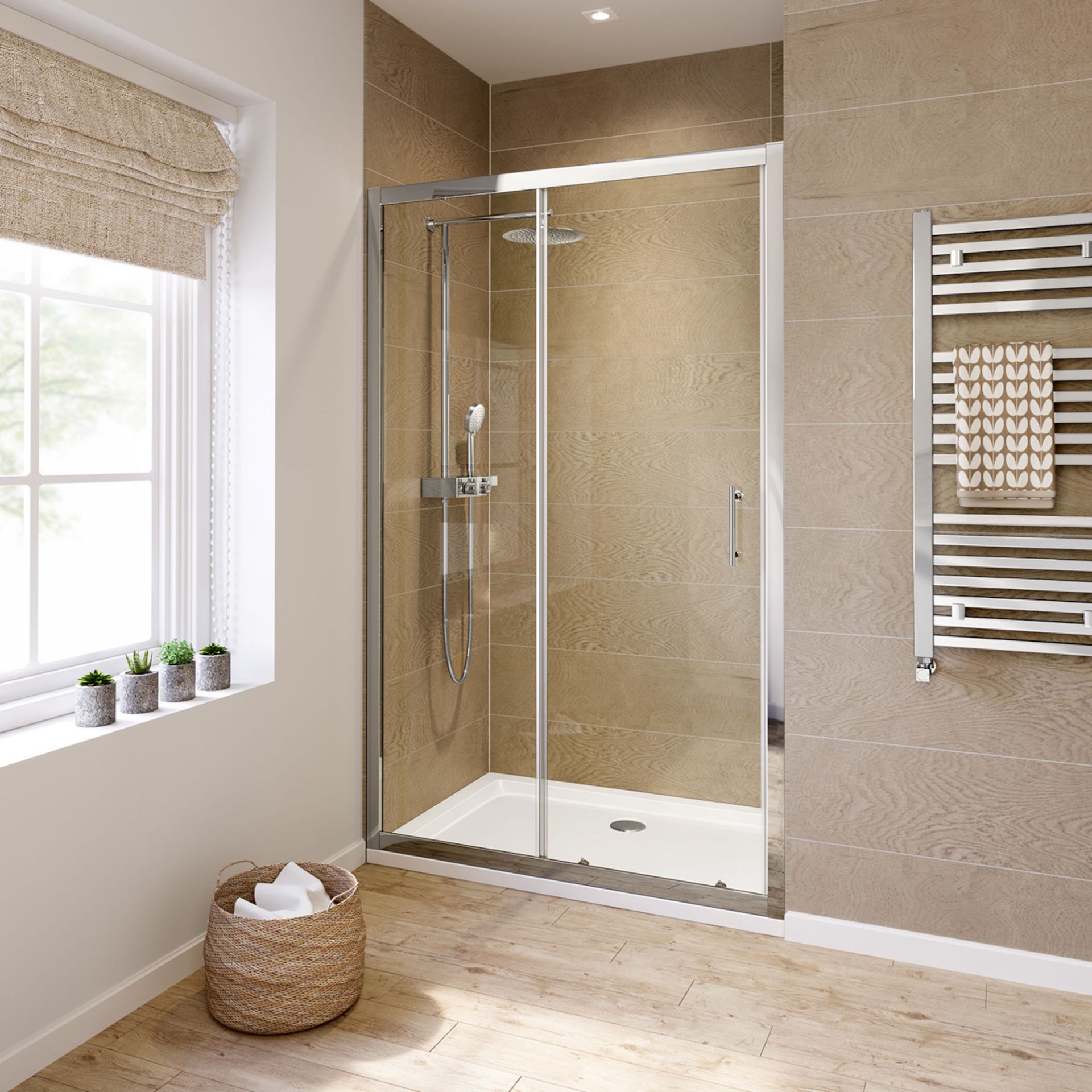 (PP41) 1000mm - 6mm - Elements Sliding Shower Door. RRP £299.99. 6mm Safety Glass Fully water... - Image 4 of 5