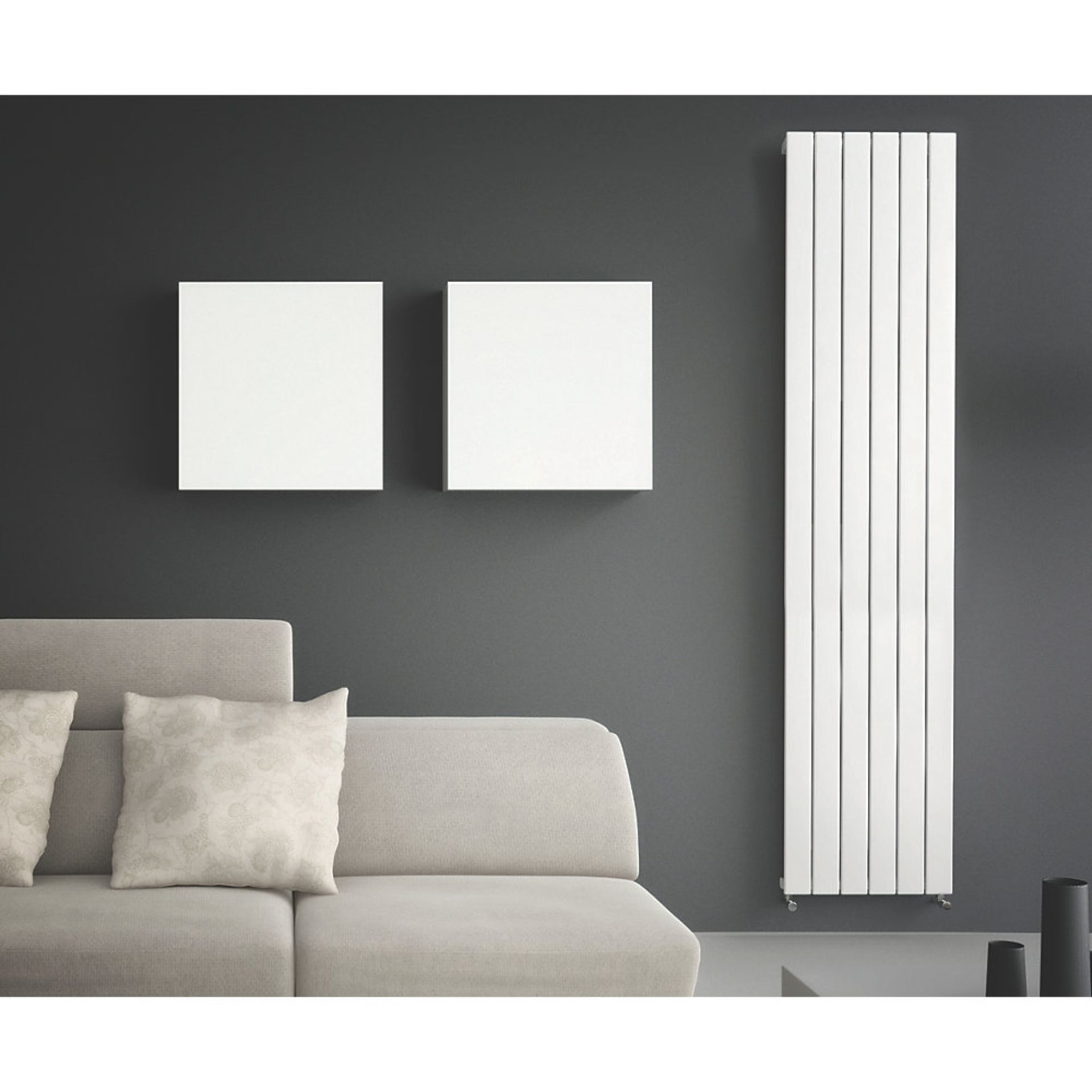 (MC134) 1800 X 433MM MORETTI MODENA DESIGNER RADIATOR WHITE. RRP £275.99. Stylish and versatile, the - Image 3 of 4