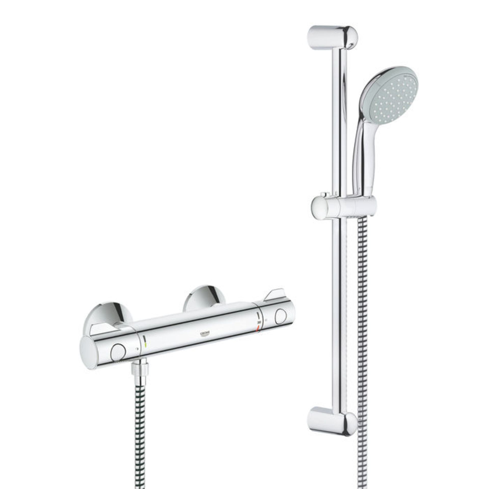 (EW302) Grohe Grohtherm 800 Thermostatic Shower Mixer and Kit. RRP £249.99. Set water temperature - Image 2 of 3