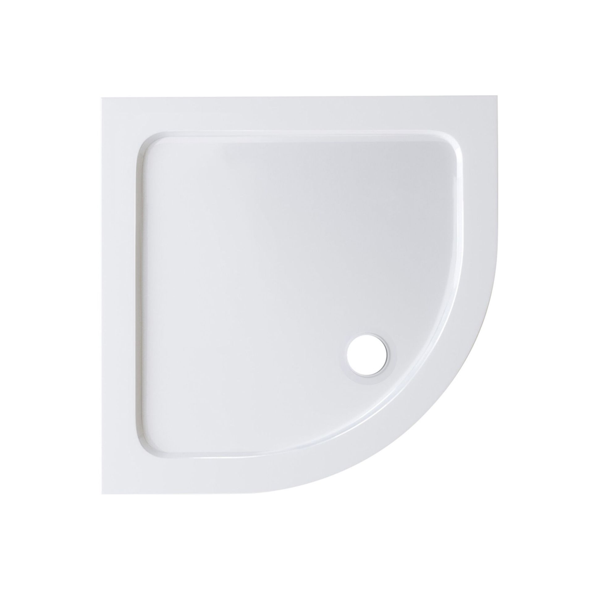 (TP85) 1000x1000mm Quadrant Ultra Slim Stone Shower Tray. Low profile ultra slim design Gel coated